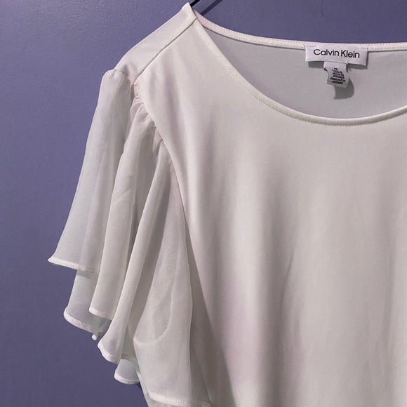 Calvin Klein white formal blouse - Picture 2 of 7